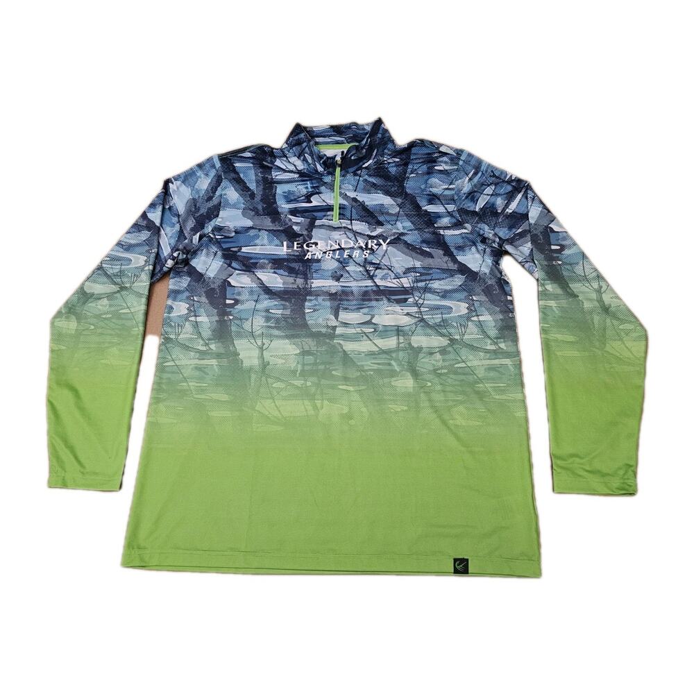 Legendary Angler Shirt Mens XL Tall Multicolour Camouflage Long sleeve Fishing